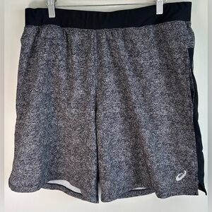 ASICS Men's Athletic Running Training Shorts Size XL Drawstring Lined Grey EUC